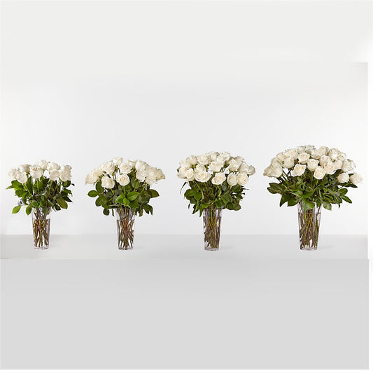 Long Stem White Rose Bouquet – Qfc, Seattle WA