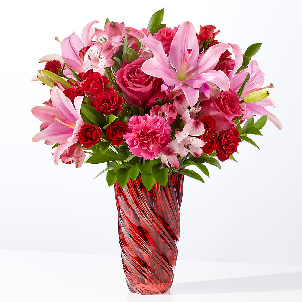 In Love Bouquet with Luxe Swirl Vase – Qfc, Seattle WA