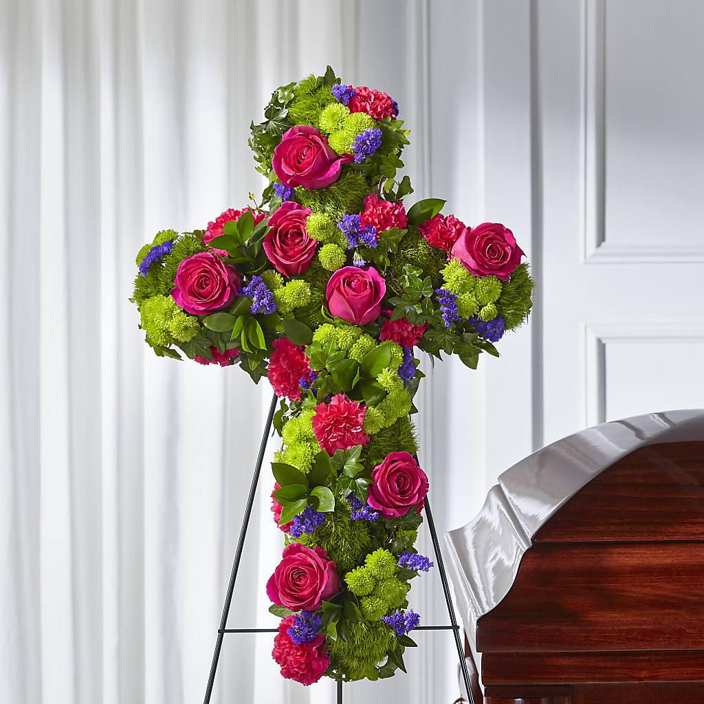Tribute Rose Floral Cross – Qfc, Seattle WA