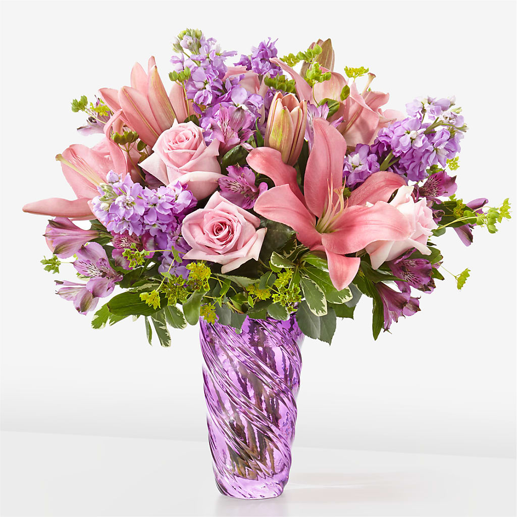Precious Petals Bouquet with Luxe Swirl Vase – Qfc, Seattle WA