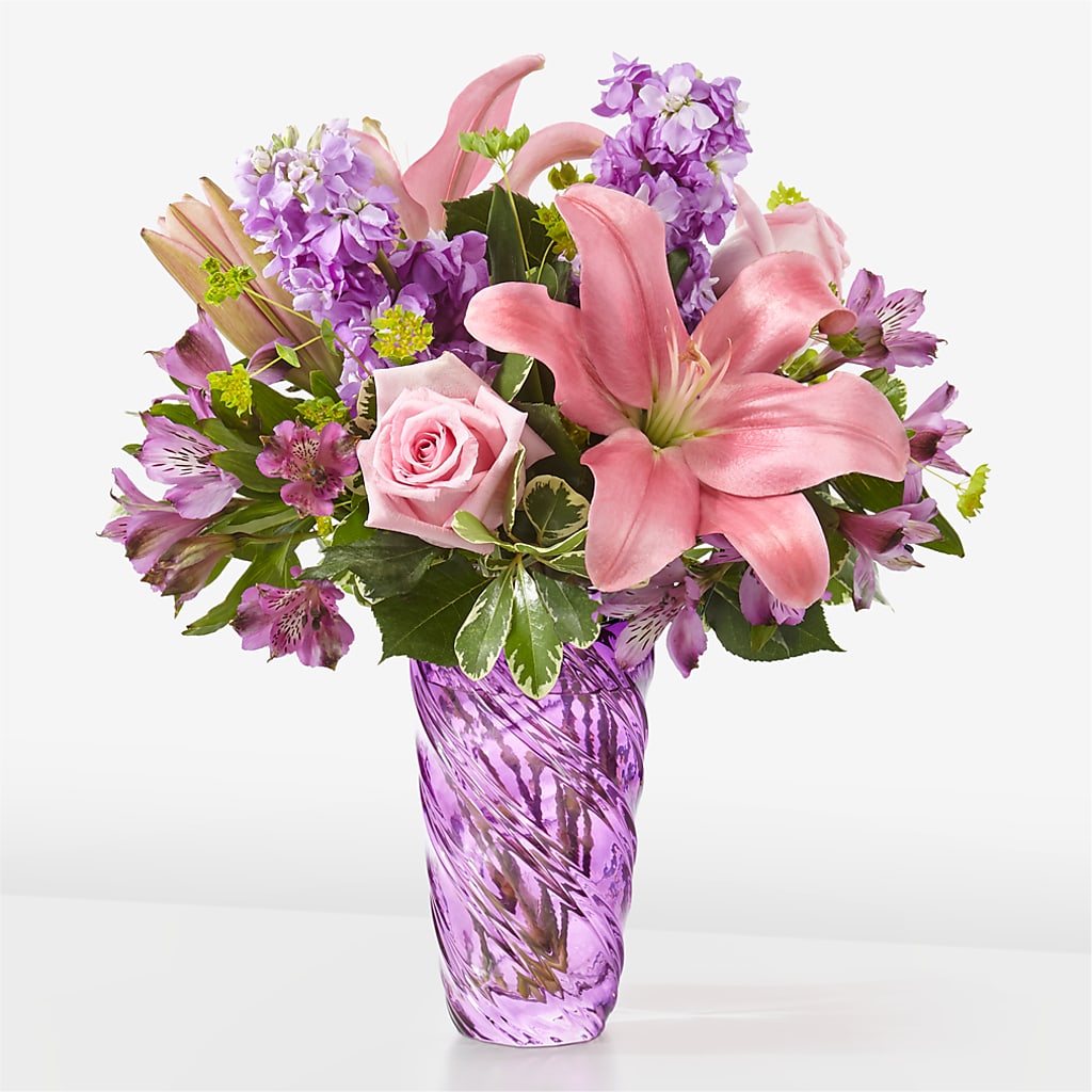Precious Petals Bouquet with Luxe Swirl Vase – Qfc, Seattle WA