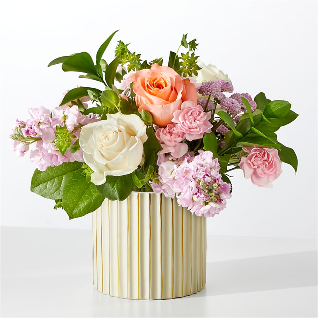 French Market Bouquet with Ivory Vase – Qfc, Seattle WA