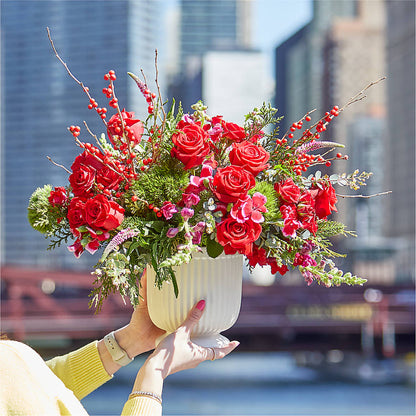 Big Red Bow Bouquet –  Qfc, Seattle WA