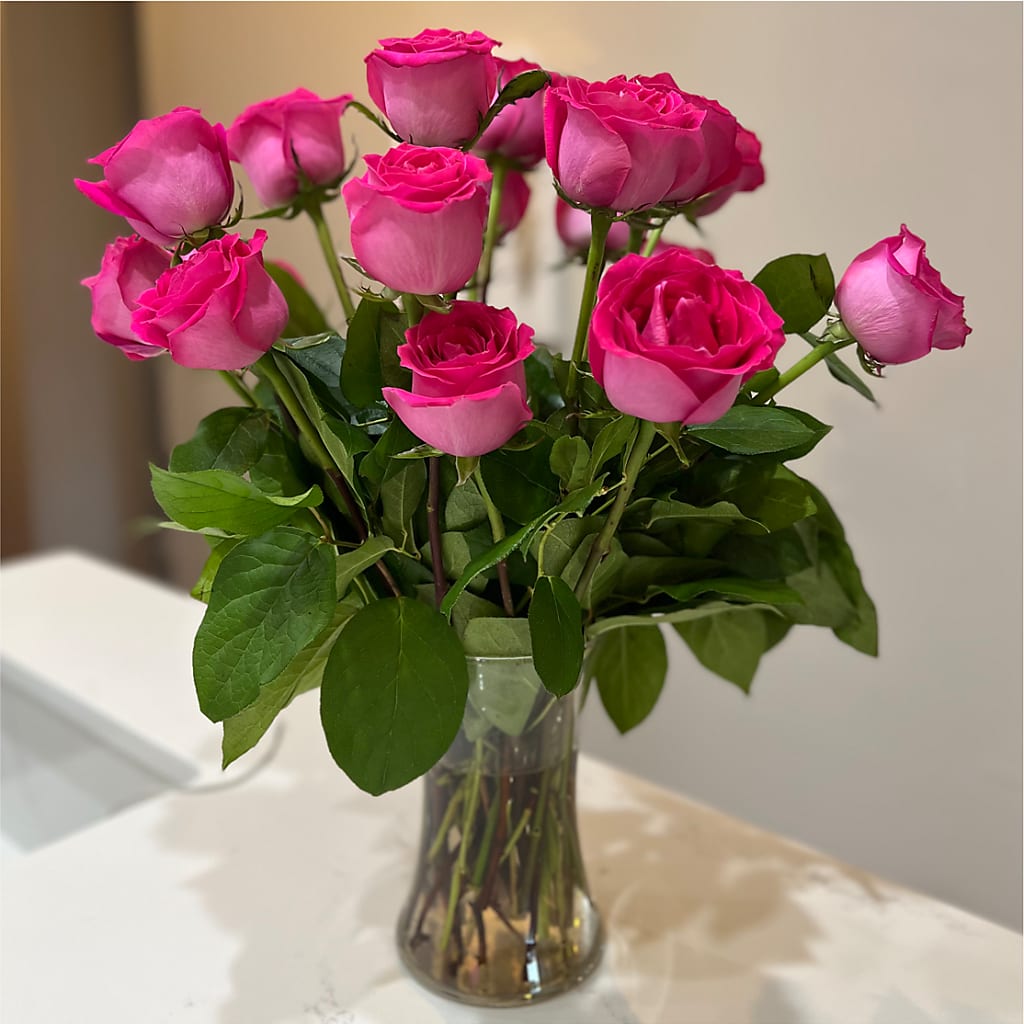 Long Stem Pink Rose Bouquet –  Qfc, Seattle WA