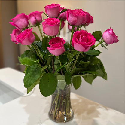 Long Stem Pink Rose Bouquet –  Qfc, Seattle WA
