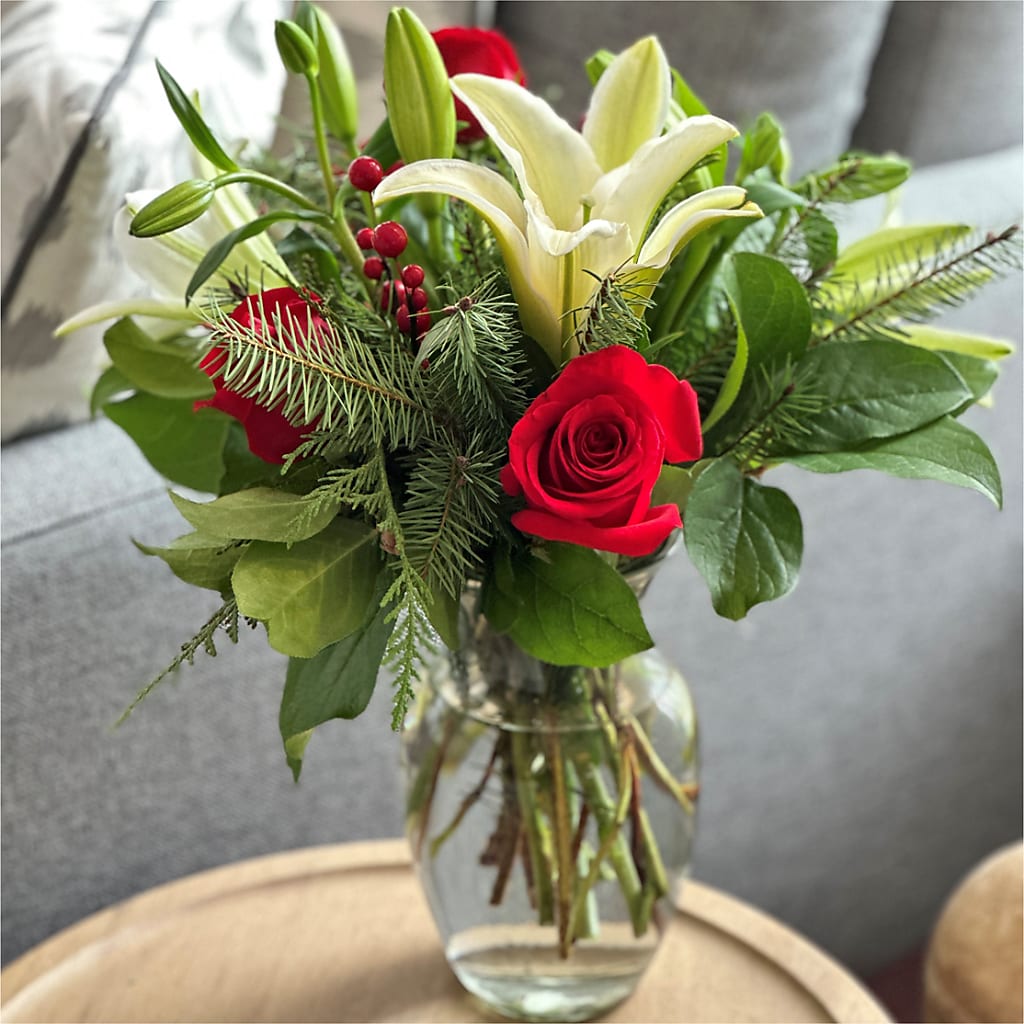 Sparkling Snowflakes Bouquet –  Qfc, Seattle WA