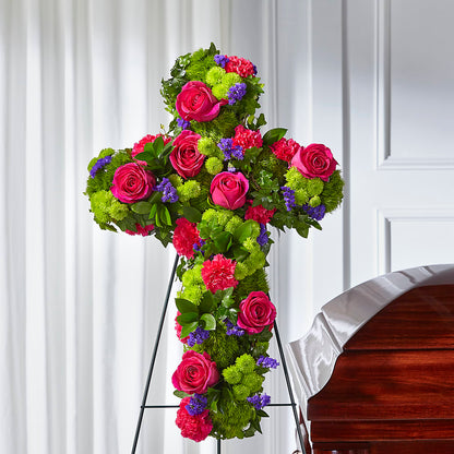 Tribute Rose Floral Cross –  Qfc, Seattle WA