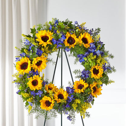 Bright Rays Wreath –  Qfc, Seattle WA
