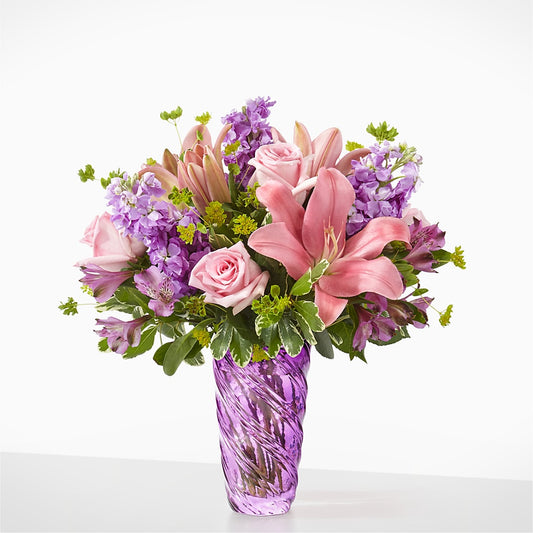 Precious Petals Bouquet with Luxe Swirl Vase –  Qfc, Seattle WA