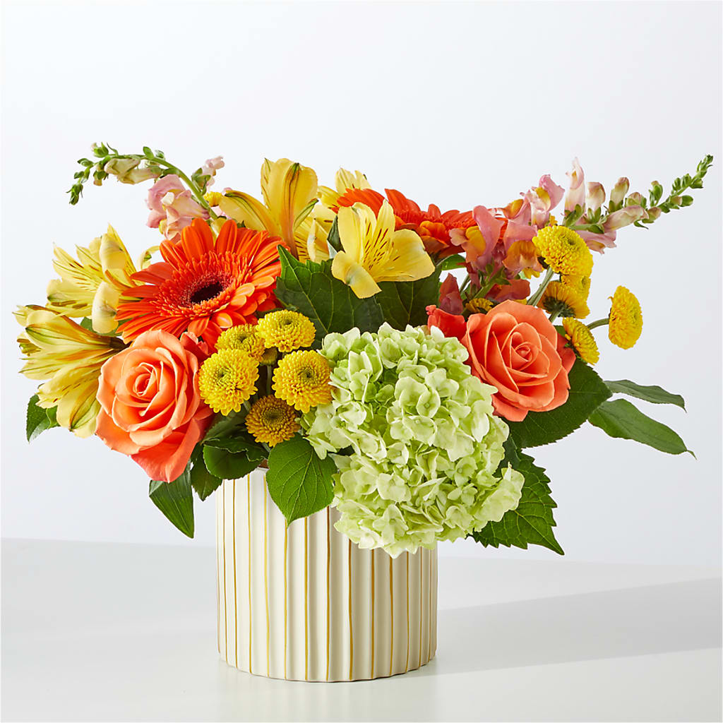 Autumn Sunshine Bouquet with Ivory Vase –  Qfc, Seattle WA