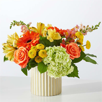Autumn Sunshine Bouquet with Ivory Vase –  Qfc, Seattle WA