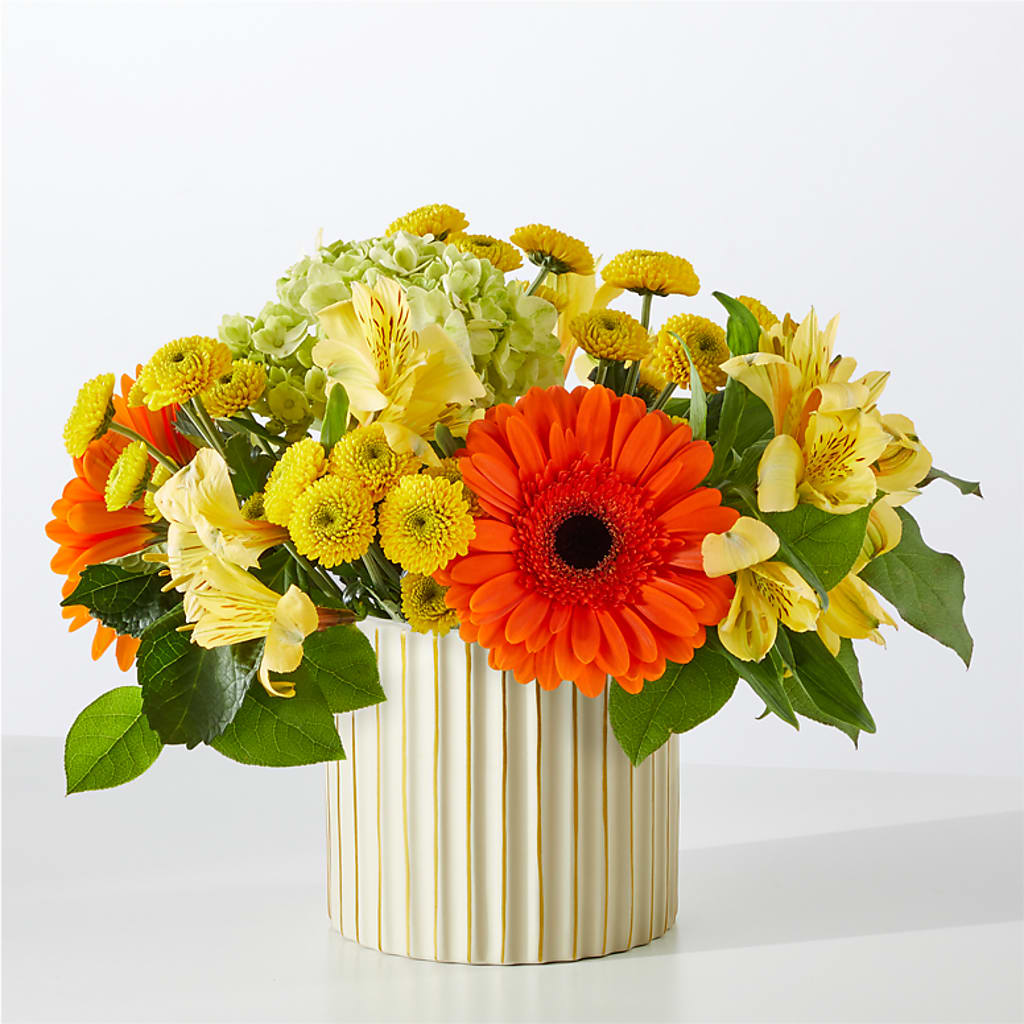 Autumn Sunshine Bouquet with Ivory Vase –  Qfc, Seattle WA