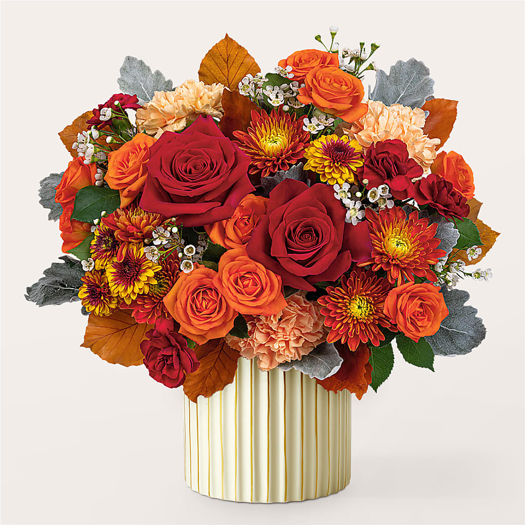 Merlot Bouquet with Ivory Vase –  Qfc, Seattle WA